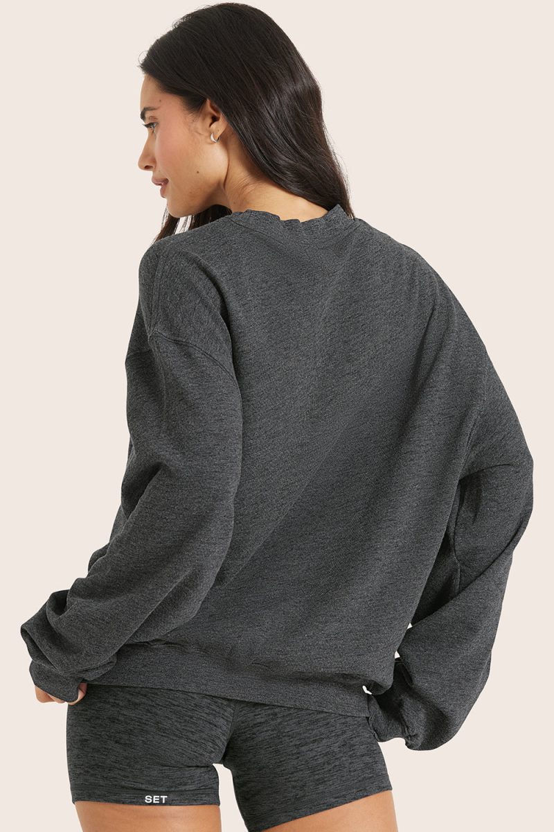 LIGHTWEIGHTSWEATS CLASSICCREWNECK PEPPERHEATHERGREY 2 9630