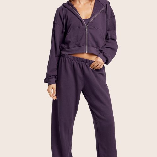 LIGHTWEIGHTSWEATS ZIPUPHOODIE 3 PLUM 8658