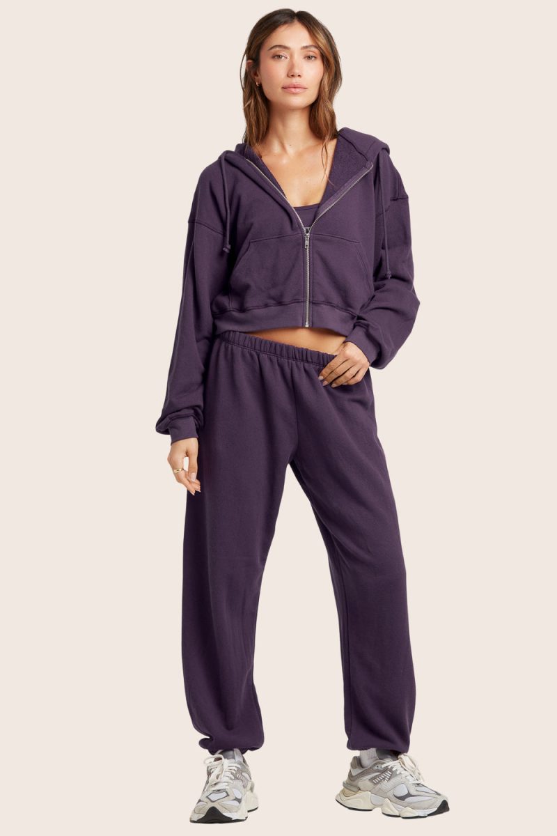 LIGHTWEIGHTSWEATS ZIPUPHOODIE 3 PLUM 8658