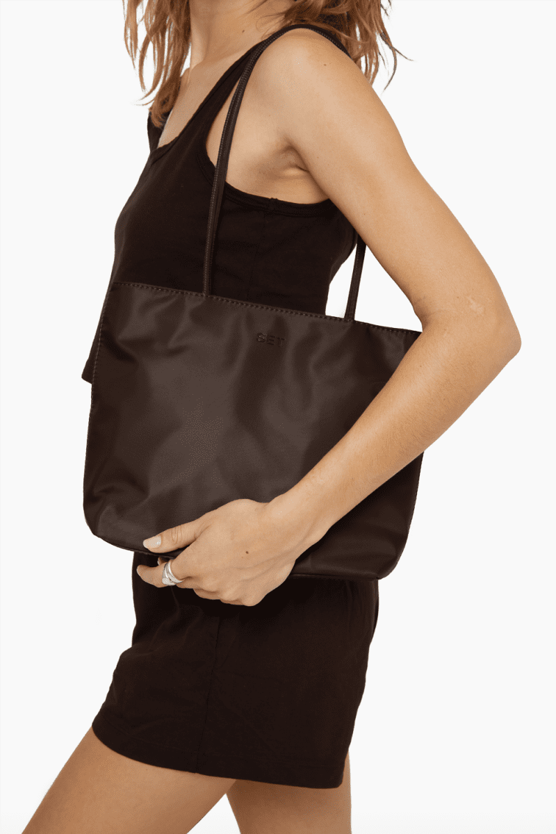 SET ACTIVE ACCESSORIES CITY TOTE ESPRESSO 2