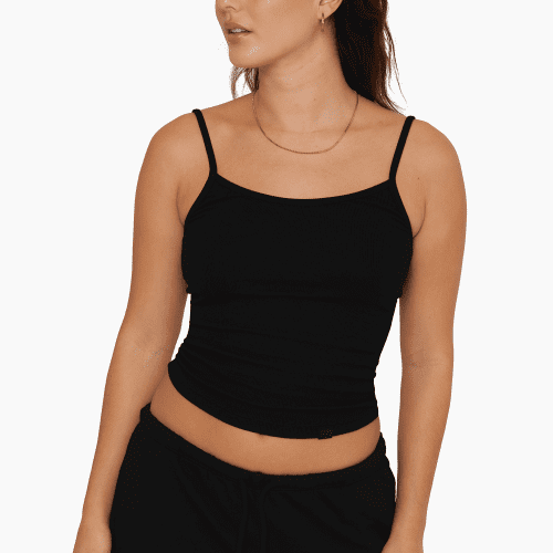 SET ACTIVE BASICS RIBBED CLASSIC CAMI ONYX 1