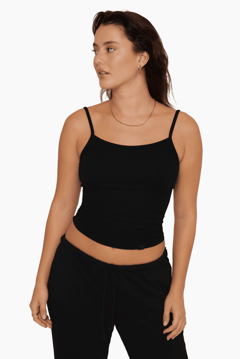 SET ACTIVE BASICS RIBBED CLASSIC CAMI ONYX 1