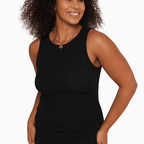 SET ACTIVE BASICS RIBBED TANK DRESS ONYX 3