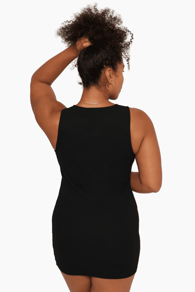 SET ACTIVE BASICS RIBBED TANK DRESS ONYX 4