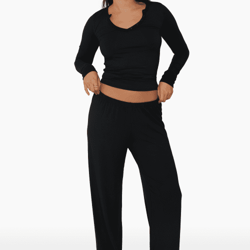 SET ACTIVE COTTON JERSEY CLASSIC SLEEP PANTS SLEEP ONYX 2