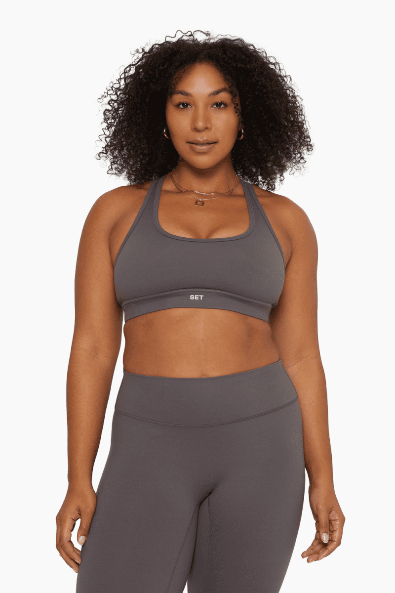 SET ACTIVE FORMCLOUD RACER BACK BRA ACTIVE GRAPHITE 1