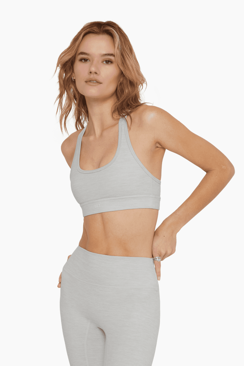 SET ACTIVE FORMCLOUD RACER BACK BRA ACTIVE HEATHER GREY 2