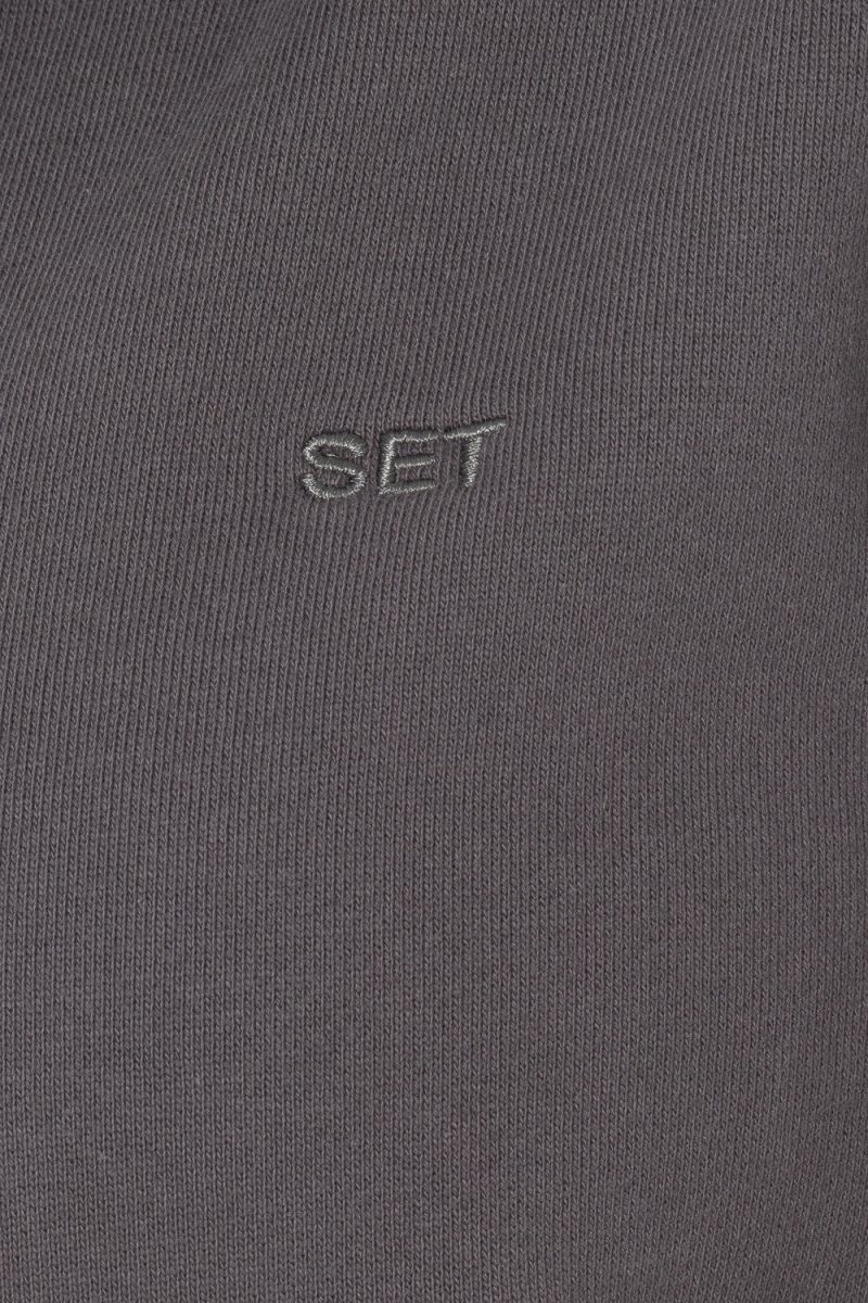 SET ACTIVE HEAVY COTTON CREWNECK SWEATS GRAPHITE 6