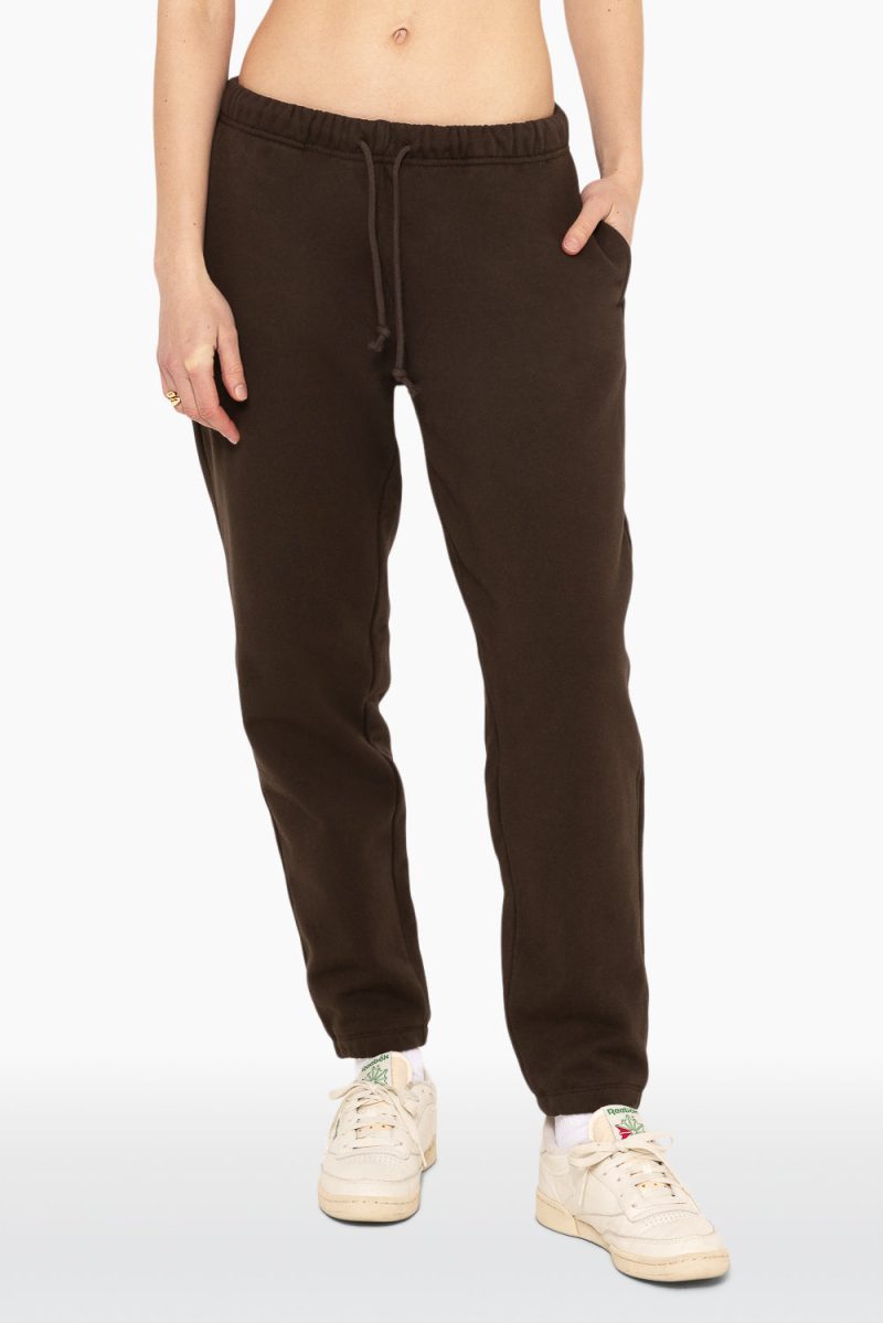 SET ACTIVE HEAVY COTTON DRAWSTRING SWEATPANTS SWEATS ESPRESSO 1