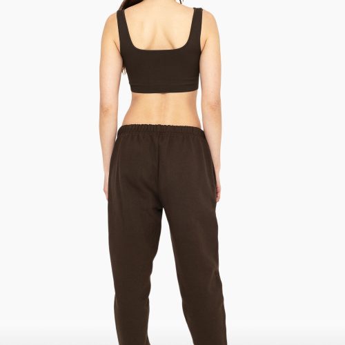 SET ACTIVE HEAVY COTTON DRAWSTRING SWEATPANTS SWEATS ESPRESSO 3