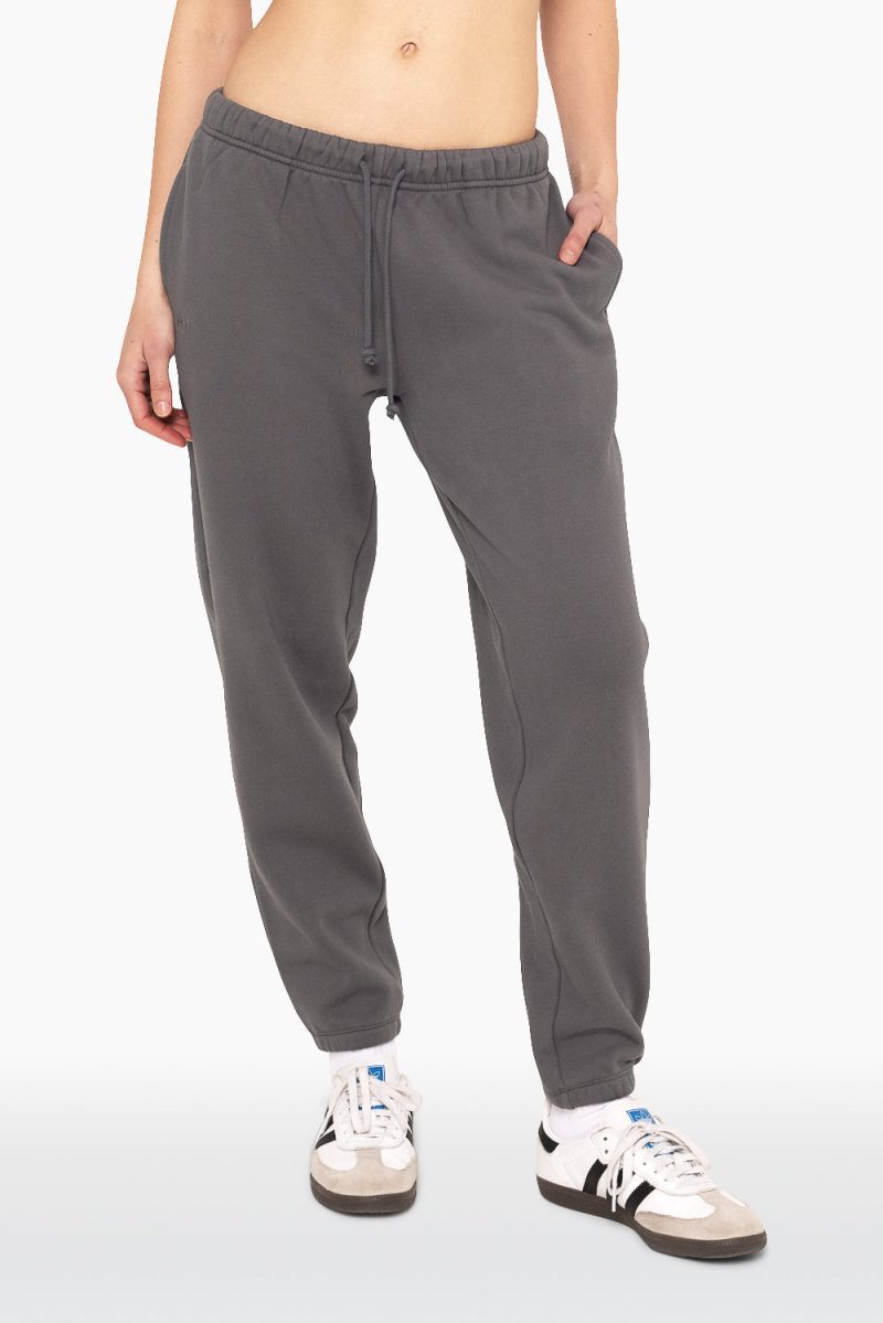 SET ACTIVE HEAVY COTTON DRAWSTRING SWEATPANTS SWEATS GRAPHITE 1