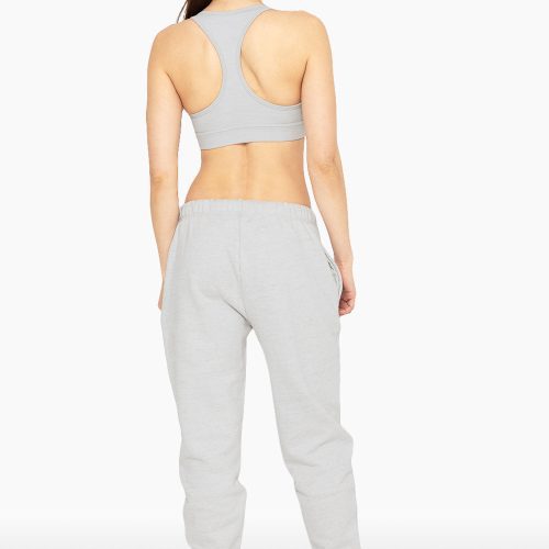 SET ACTIVE HEAVY COTTON DRAWSTRING SWEATPANTS SWEATS HEATHER GREY 3