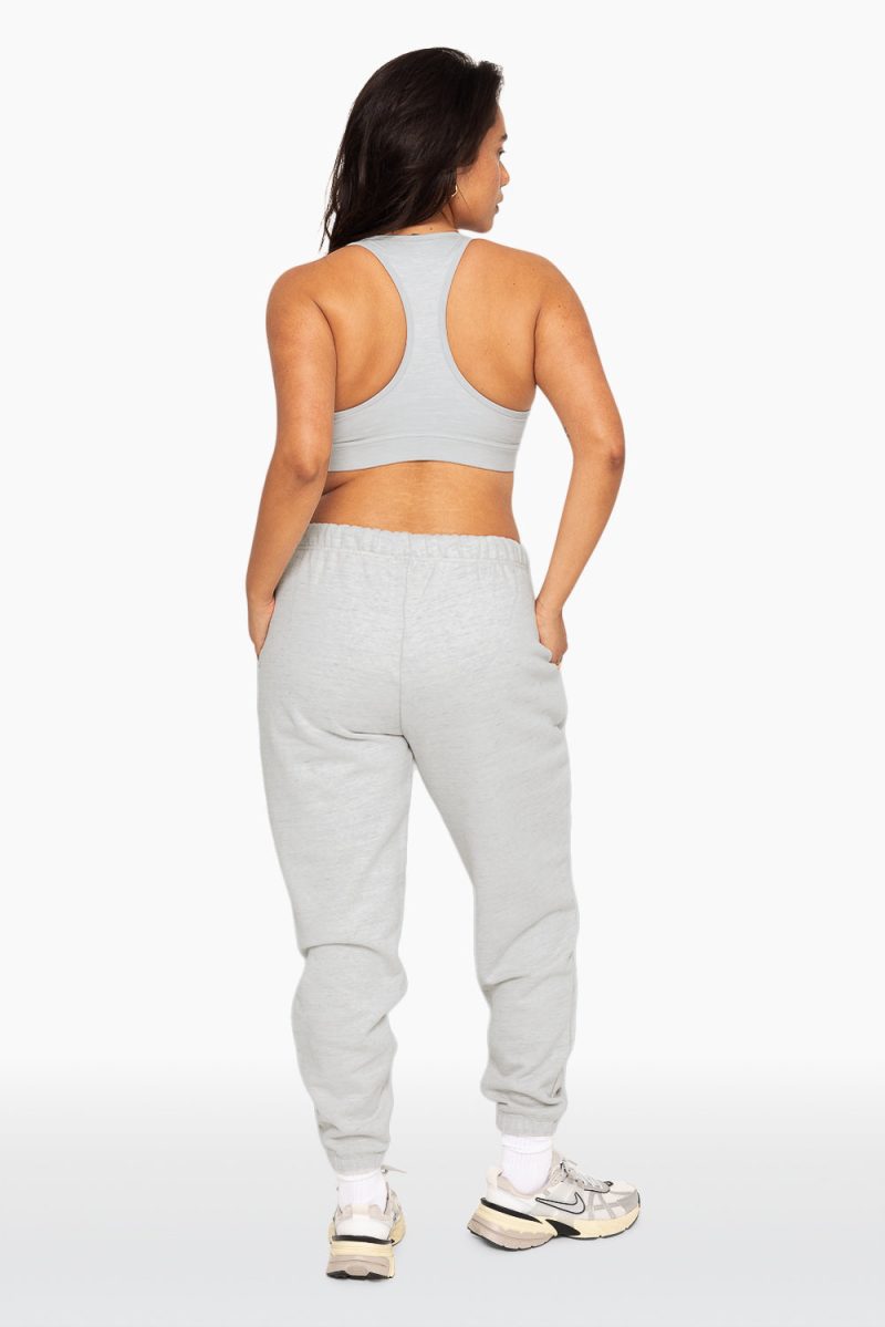 SET ACTIVE HEAVY COTTON DRAWSTRING SWEATPANTS SWEATS HEATHER GREY 6