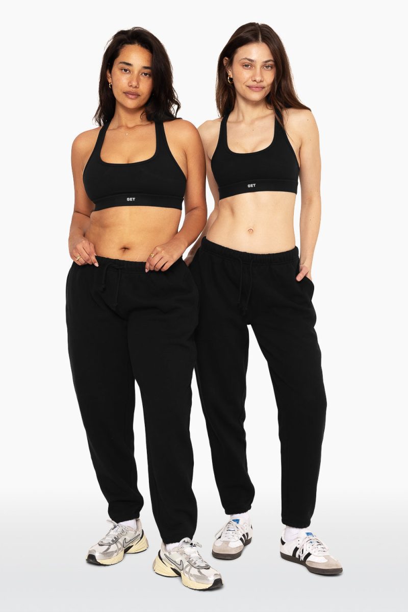 SET ACTIVE HEAVY COTTON DRAWSTRING SWEATPANTS SWEATS ONYX 6