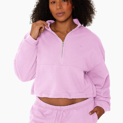 SET ACTIVE HEAVY COTTON HALF ZIP SWEATS CHARM 2