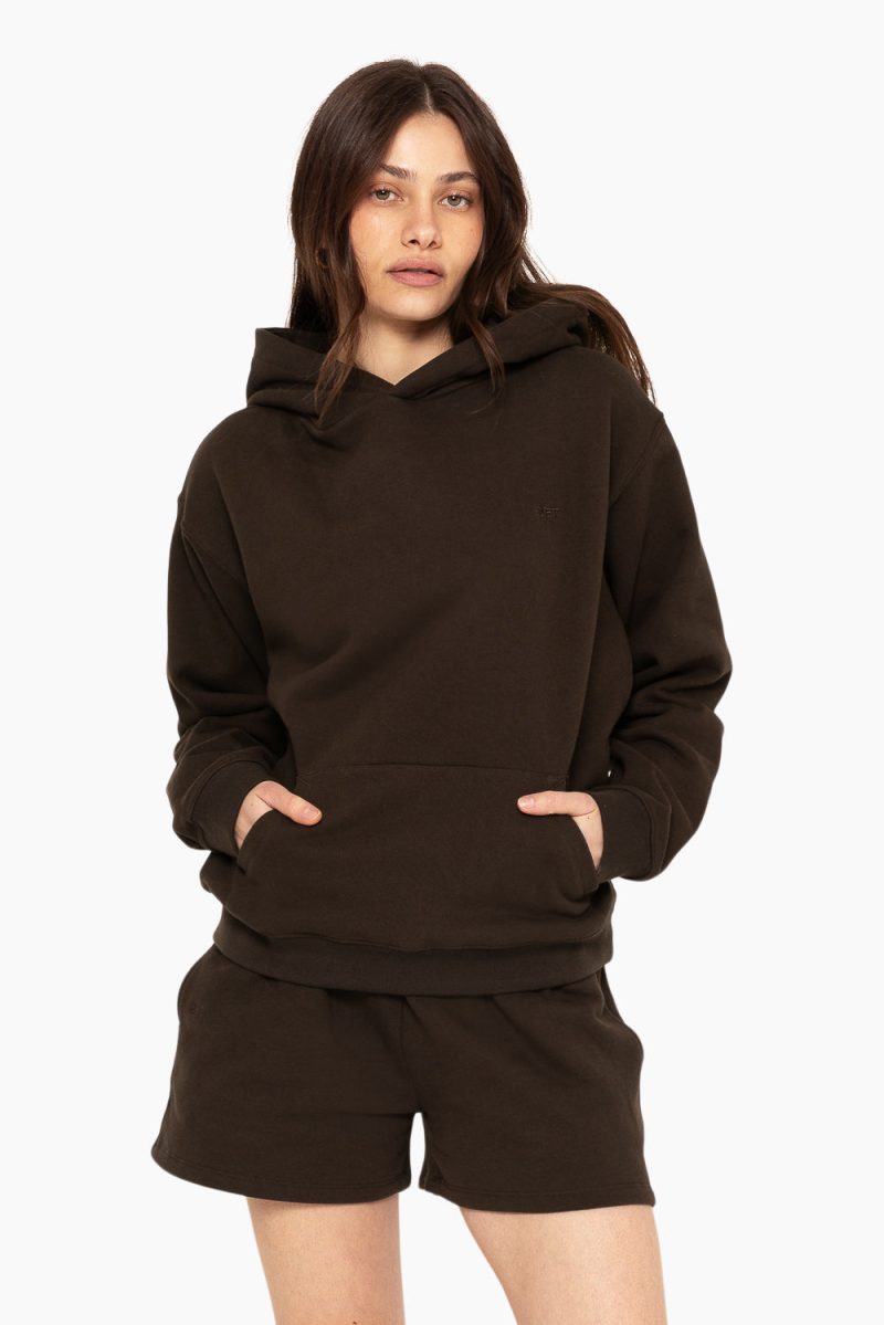 SET ACTIVE HEAVY COTTON HOODIE SWEATS ESPRESSO 1