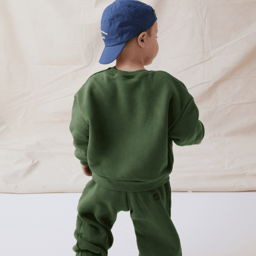 SET ACTIVE HEAVY COTTON KIDS CREWNECK SWEATS ROSEMARY 3