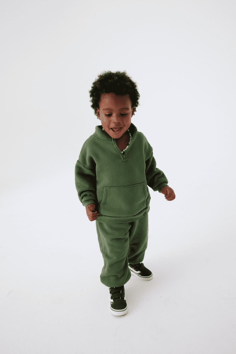 SET ACTIVE HEAVY COTTON KIDS SWEATPANTS SWEATS ROSEMARY 2