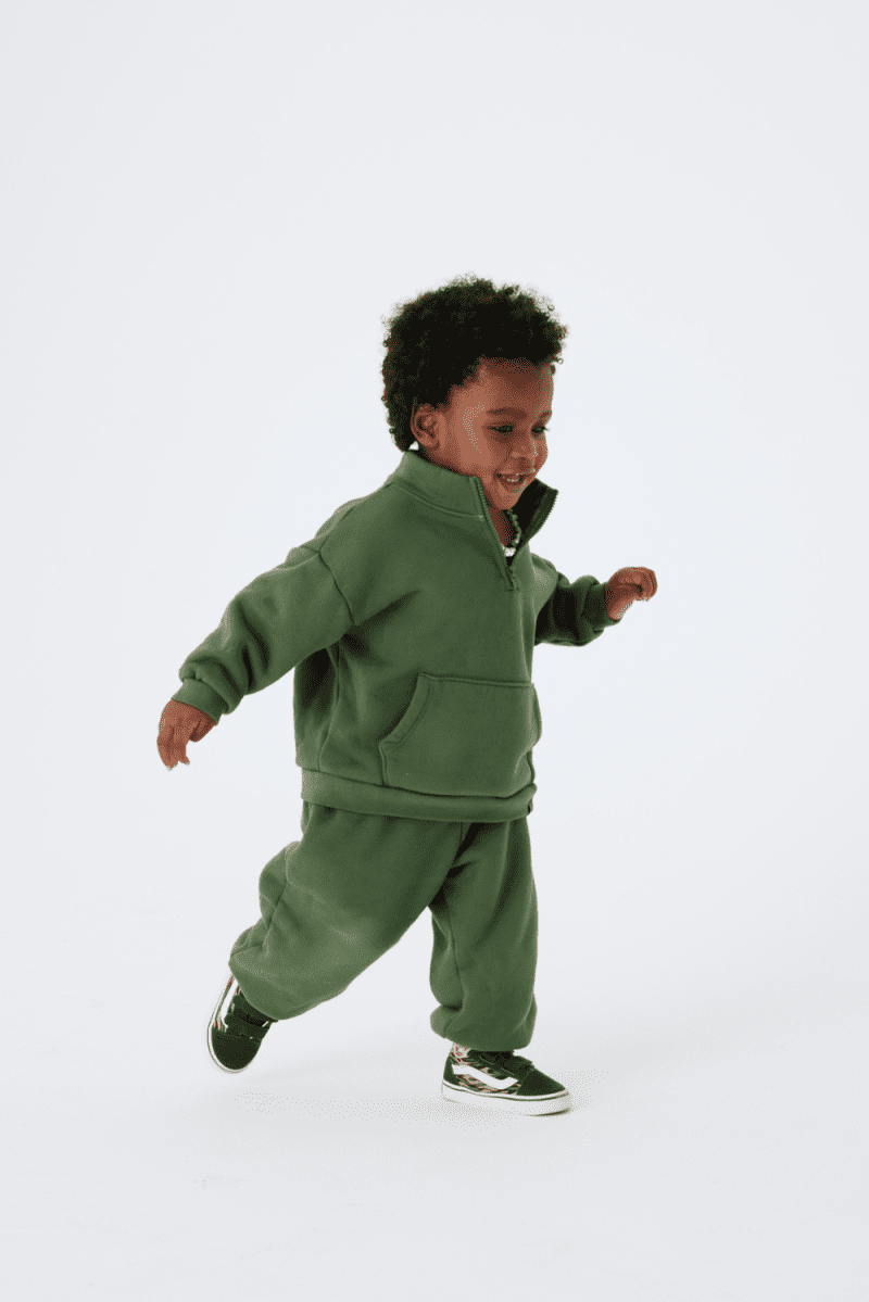 SET ACTIVE HEAVY COTTON KIDS SWEATPANTS SWEATS ROSEMARY 3