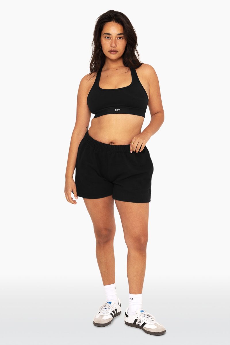 SET ACTIVE HEAVY COTTON SWEAT SHORTS SWEATS ONYX 5