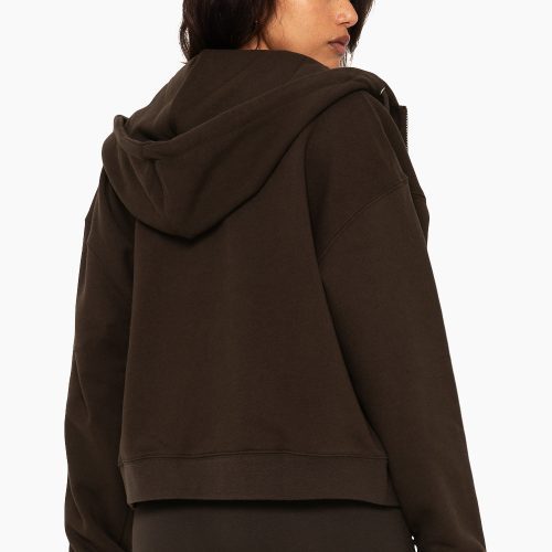 SET ACTIVE HEAVY COTTON ZIP HOODIE SWEATS ESPRESSO 2