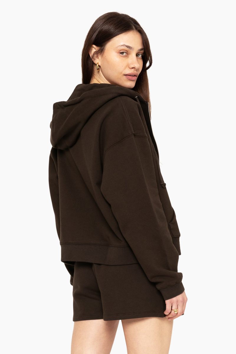 SET ACTIVE HEAVY COTTON ZIP HOODIE SWEATS ESPRESSO 5