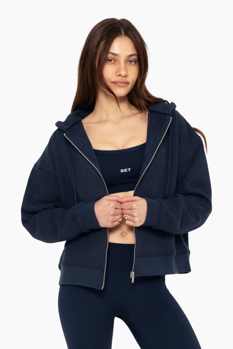 SET ACTIVE HEAVY COTTON ZIP HOODIE SWEATS OXFORD 4