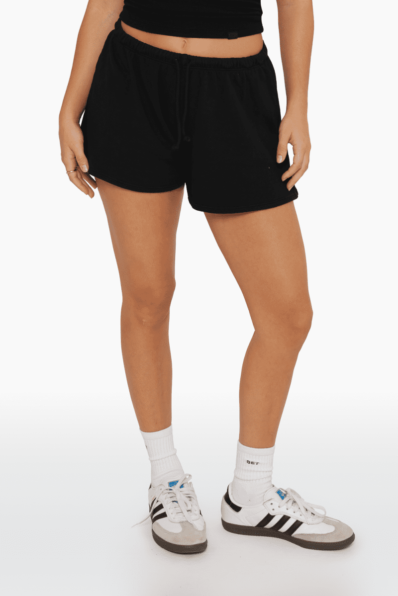 SET ACTIVE LIGHTWEIGHT SWEATS MINI SWEAT SHORTS ONYX 1