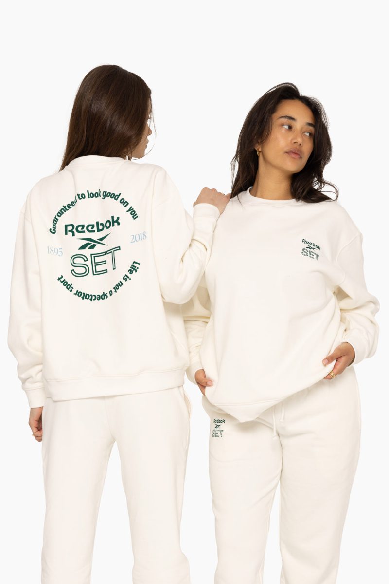 SET ACTIVE LIGHTWEIGHT SWEATS REEBOKxSET CREWNECK SWEATS BLANC 3