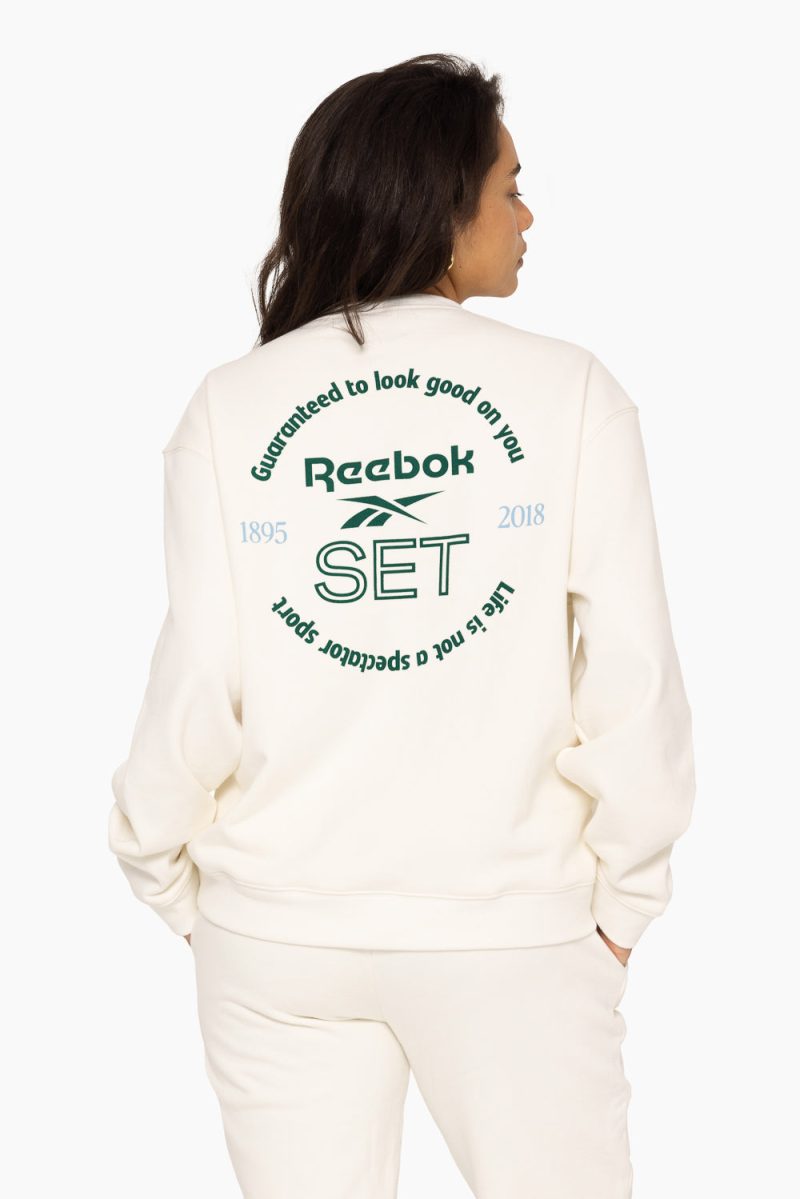 SET ACTIVE LIGHTWEIGHT SWEATS REEBOKxSET CREWNECK SWEATS BLANC 5