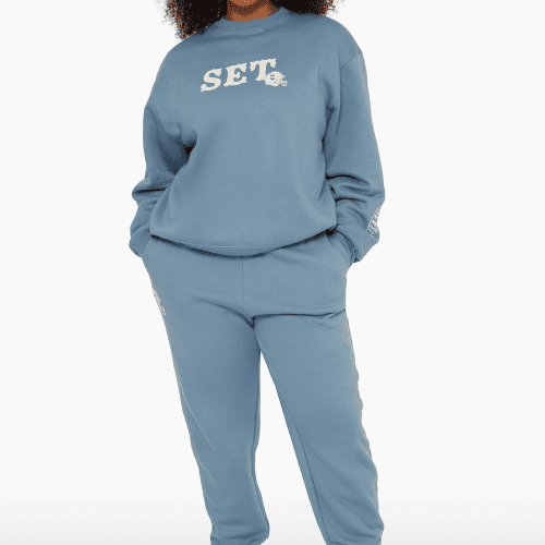 SET ACTIVE MERCH CREWNECK SWEATS STEEL 1