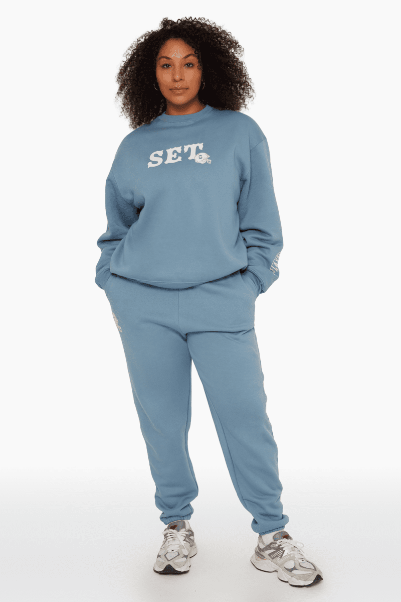 SET ACTIVE MERCH CREWNECK SWEATS STEEL 1