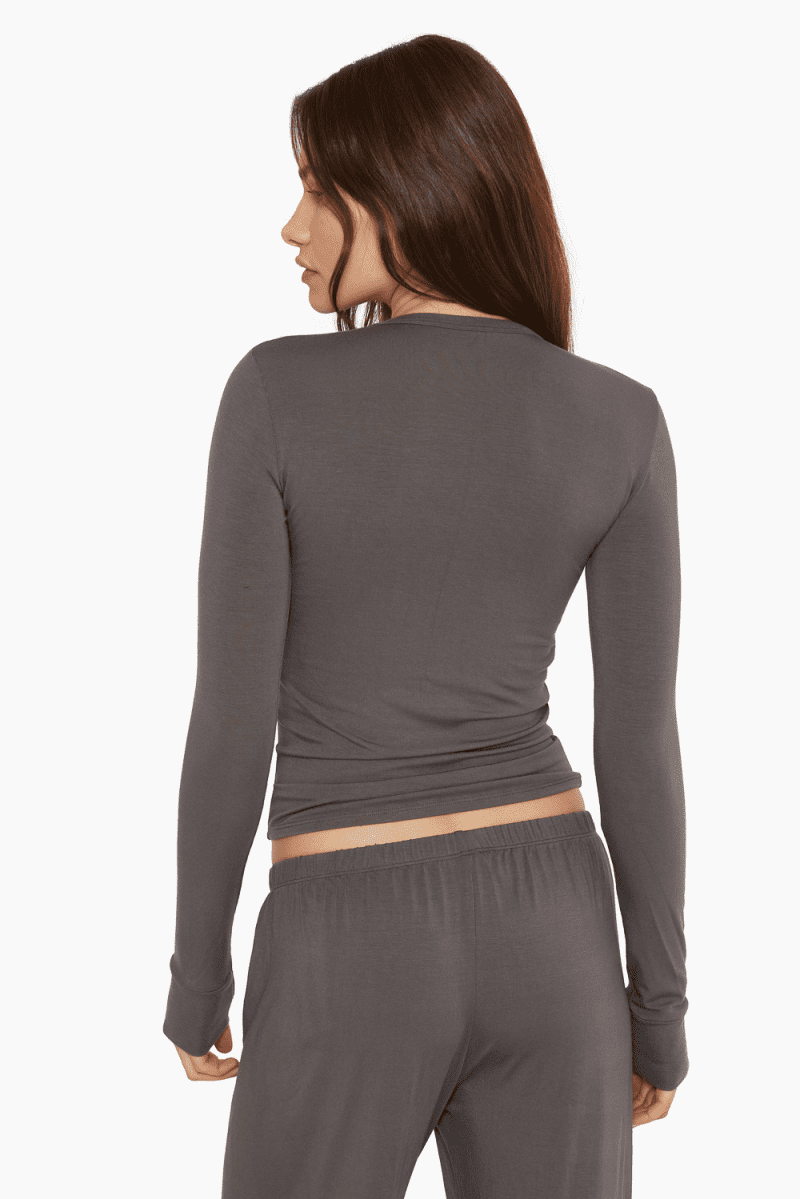 SET ACTIVE SLEEP FITTED LONG SLEEVE GRAPHITE 4