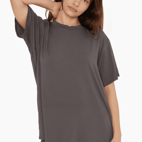 SET ACTIVE SLEEP OVERSIZED BOYFRIEND SLEEP TEE GRAPHITE 1