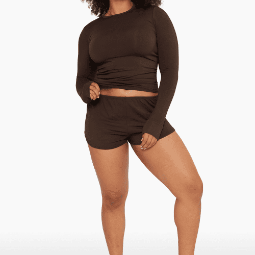 SET ACTIVE SLEEP OVERSIZED RELAXED SLEEP SHORTS ESPRESSO 3