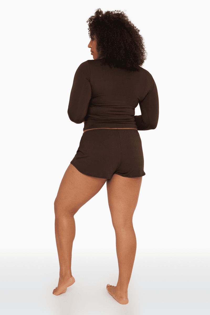 SET ACTIVE SLEEP OVERSIZED RELAXED SLEEP SHORTS ESPRESSO 4