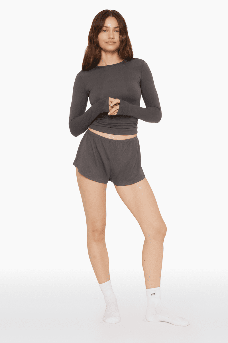 SET ACTIVE SLEEP OVERSIZED RELAXED SLEEP SHORTS GRAPHITE 3