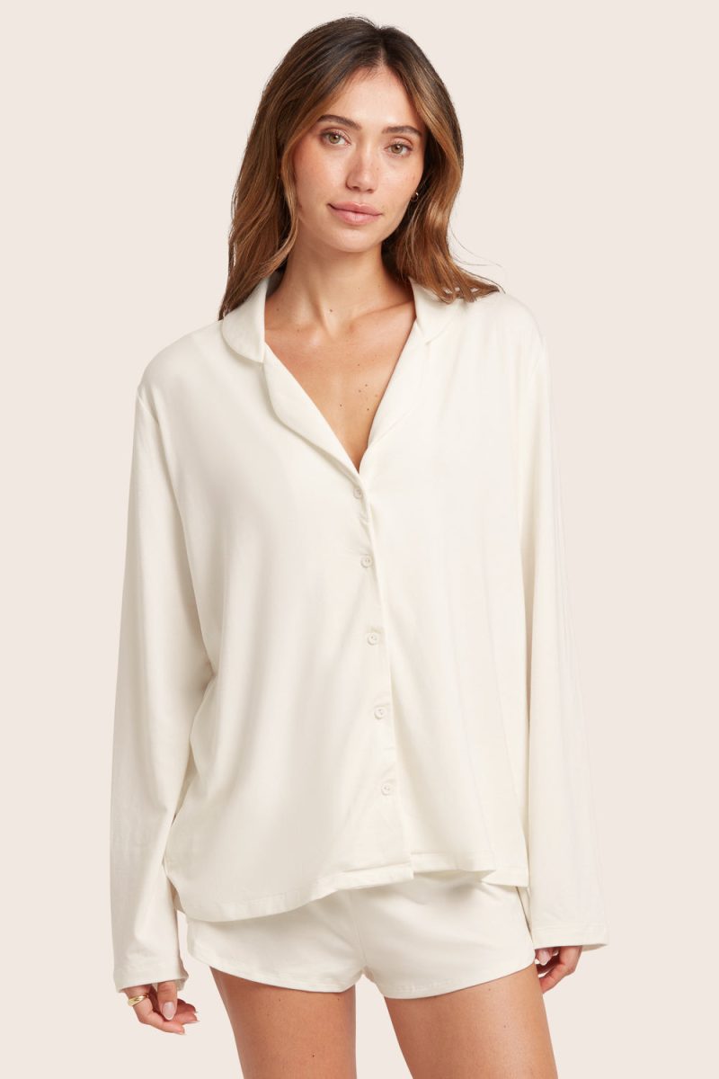 SLEEP BUTTONDOWN 1 BLANC 9326