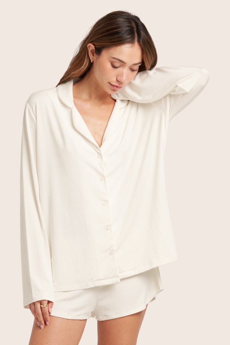 SLEEP BUTTONDOWN 3 BLANC 9329